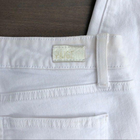 Paige Women’s White Jane Zip Cropped Jeans EUC 29 - Picture 6 of 6
